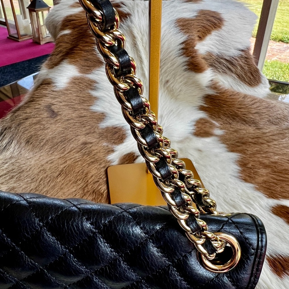 Rebecca Minkoff Black Quilted Chain Shoulder Bag - Picture 5 of 16